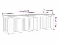 Armario De Jardín|Caja de jardín 175x50x55 cm Madera maciza de teca