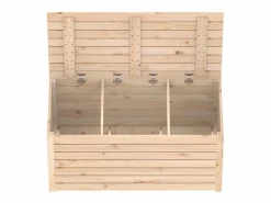 Caja de jardín 101x50,5x46,5 cm madera maciza de pino Marru00f3n Clearance