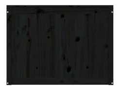 Cesto De Ropa|Caja de lavandería negra 88,5x44x66 cm Madera maciza de pino
