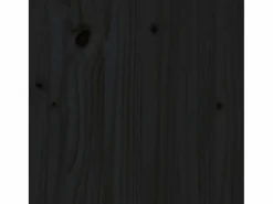 Caja de lavandería negra 44x44x76 cm Madera maciza de pino Negro New