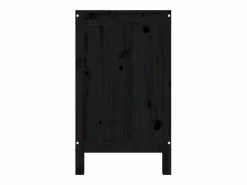 Caja de lavandería negra 88,5x44x76 cm Madera maciza de pino^ Hot