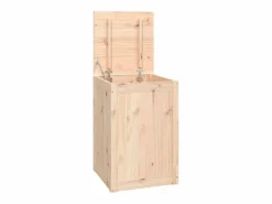 Caja de lavandería 44x44x66 cm Madera maciza de pino^ New