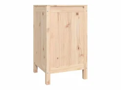Caja de lavandería 44x44x76 cm Madera maciza de pino Marru00f3n New