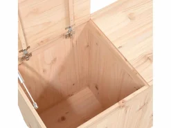 Caja de lavandería 88,5x44x66 cm Madera maciza de pino^