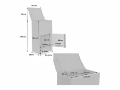 Sweeek Caja de paquetes de 56cm en acero galvanizado con candado antracita Gris antracita New