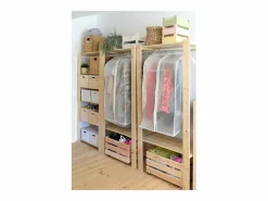 Calicosy Caja de pino macizo apilable - L51,2 x H28 cm Color natural claro New