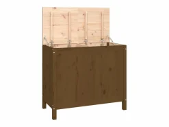 Caja de ropa marrón miel 88,5x44x76 cm Madera maciza de pino Marru00f3n