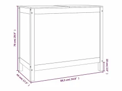 Caja de ropa marrón miel 88,5x44x76 cm Madera maciza de pino Marru00f3n