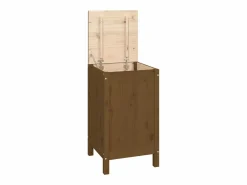 Cesto De Ropa|Caja de ropa marrón miel 44x44x76 cm Madera maciza de pino