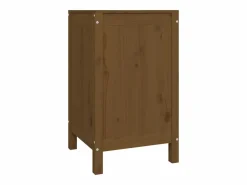 Cesto De Ropa|Caja de ropa marrón miel 44x44x76 cm Madera maciza de pino