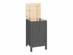 Caja de ropa sucia 44x44x76 cm Madera maciza de pino^ New
