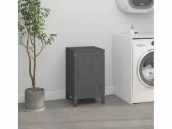 Caja de ropa sucia 44x44x76 cm Madera maciza de pino^ New