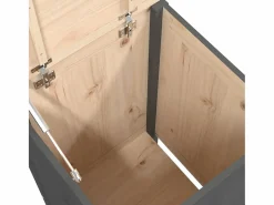 Caja de ropa sucia 44x44x76 cm Madera maciza de pino^ New
