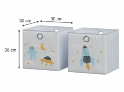 Vicco Caja plegable gris (espacio) 30x30x30 Gris claro Discount