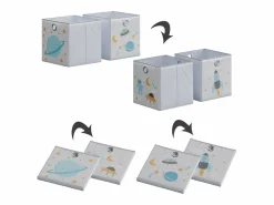 Vicco Caja plegable gris (espacio) 30x30x30 Gris claro Discount