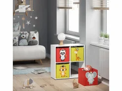 Vicco Caja plegable /amarillo 30x30x30 Rojo Online