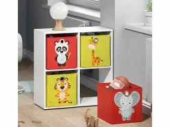 Vicco Caja plegable /amarillo 30x30x30 Rojo Online