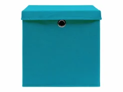 Cajas de almacenaje con tapa 4 uds 28x28x28cm celeste Azul Clearance