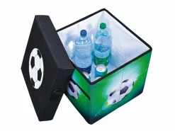 ebuy24 Cesta|Cajas de almacenamiento Fabo, bolsa refrigeradora, taburete, con tapa, , blanco, verde.