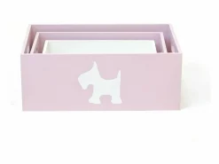 Accesorios De Almacenaje|Cajas set de 3 MDF 15x40x28/13x35x23/11x30x18cm