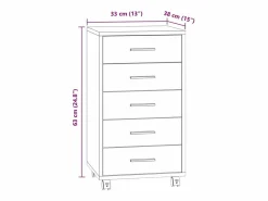 Cajonera con ruedas madera contrachapada blanco brillante^vidaxl Outlet