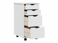 vidaxl Cajonera De Escritorio|Cajonera con ruedas MOSS madera maciza de pino