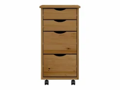 Cajonera con ruedas MOSS madera maciza pino marrón miel^vidaxl Sale