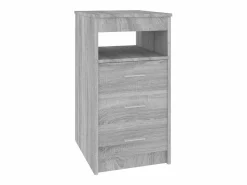 vidaxl Cajonera de madera contrachapada Sonoma 40x50x76 cm Gris New