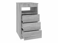 vidaxl Cajonera de madera contrachapada Sonoma 40x50x76 cm Gris New