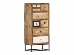 vidaxl Armario De Jardín|Cajonera de madera maciza reciclada 45x30x105 cm