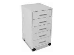 Cajonera de oficina con ruedas 5 cajones^vidaxl Clearance