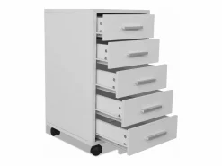 Cajonera de oficina con ruedas 5 cajones^vidaxl Clearance