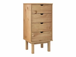 vidaxl Cajonera OTTA madera maciza de pino 45x39x90 cm Color natural claro New