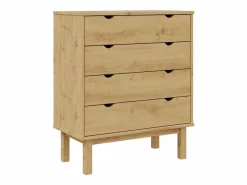 Cajonera OTTA madera maciza de pino 76,5x39,5x90 cm^vidaxl Clearance