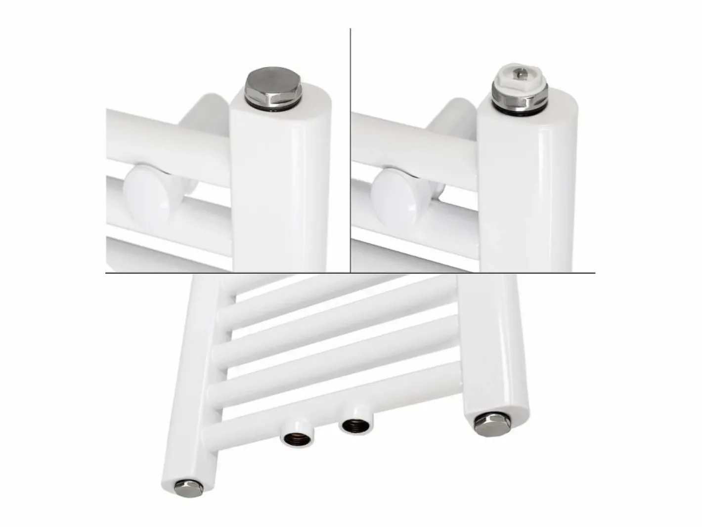 LuxeBath Calentador de radiador de calefacción secador de toallas de baño 600x1800mm Blanco New