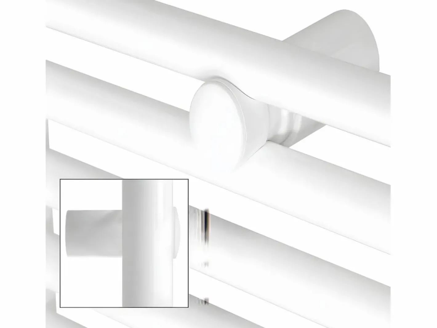 LuxeBath Calentador de radiador de calefacción secador de toallas de baño 600x1800mm Blanco New