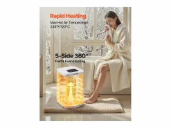 Calentador de Toallas 20 L SucceBuy, Cubo Secatoallas para Baño, con Pantalla LED, Regulación de Temperatura, Temporizador y Bloqueo de Seguridad^ Sale