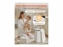 Calentador de Toallas 20 L SucceBuy, Cubo Secatoallas para Baño, con Pantalla LED, Regulación de Temperatura, Temporizador y Bloqueo de Seguridad^ Sale