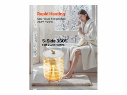 Calentador de Toallas 20 L SucceBuy, Cubo Secatoallas para Baño, con Regulación de Temperatura, Temporizador 20/40/60/90 min e Indicador LED Gris Hot