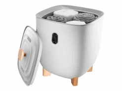 Calentador de Toallas SucceBuy 25 L, Cubo Secatoallas para Baño, con Pantalla LED, Regulación de Temperatura y Temporizador 20/40/60/90 min Gris Sale