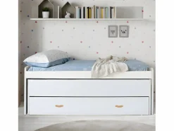 Cama + cajones aglomerado con somieres 90x190cm Blanco Online