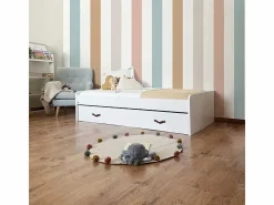 Cama + cajones aglomerado con somier y colchón 90x190cm Blanco Hot