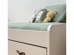 Cama + cajones aglomerado con somier y colchón 90x190cm Blanco Hot