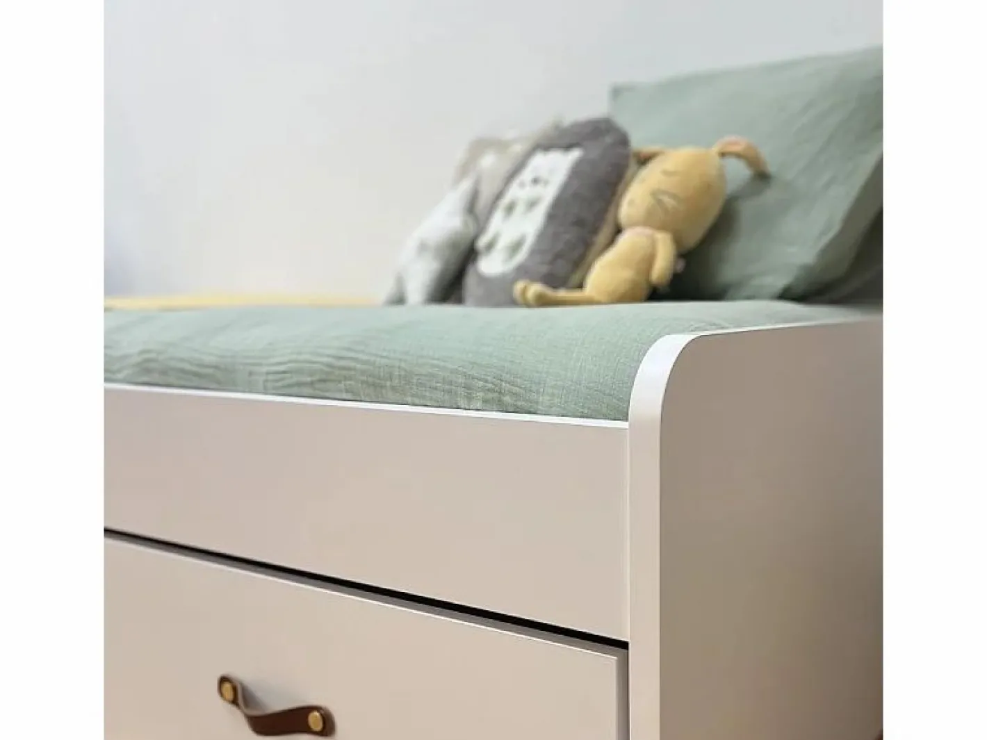 Cama + cajones aglomerado con somier y colchón 90x190cm Blanco Hot