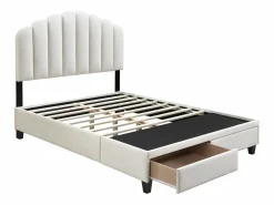 Vente-unique Cama Terciopelo|Cama 160 x 200 cm con cajones - Terciopelo - - ILISIO