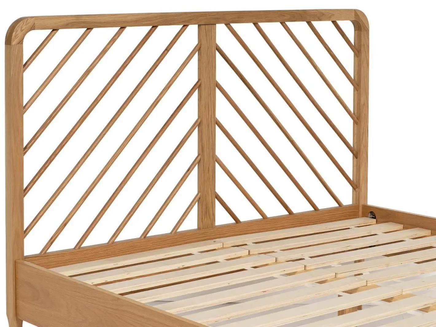 Vente-unique Cama Adulto|Cama 140 x 200 cm de roble y MDF color natural - LERIAKI