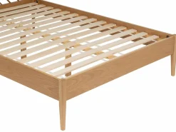 Vente-unique Cama Adulto|Cama 140 x 200 cm de roble y MDF color natural - LERIAKI
