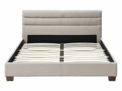 Vente-unique Cama Adulto|Cama 140 x 190 cm de tela en color - FAUSTIN