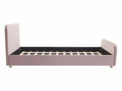 Cama 90 x 190 cm en terciopelo con costuras - ROGADI^Vente-unique Best