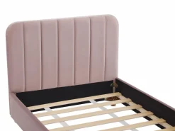 Cama 90 x 190 cm en terciopelo con costuras - ROGADI^Vente-unique Best